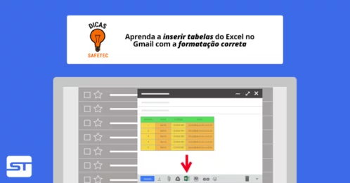 como colar planilha no gmail