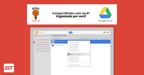 google drive compartilhado com você organizado por você